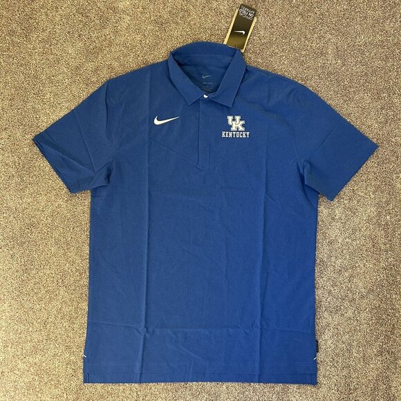 Nike Men's Kentucky Wildcats Polo Shirt Size L Blue NCAA Football NWT $85 - Picture 7 of 12